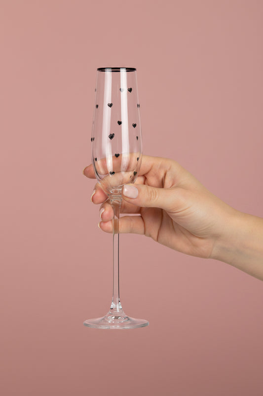 Amour Champagne Flutes — Set of 4